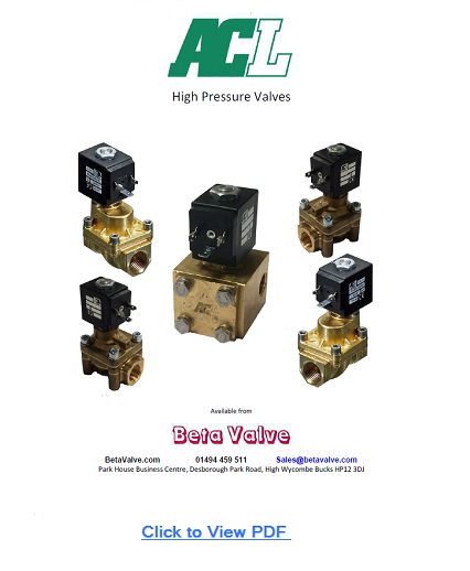 ACL High Pressure Valves brochure PDF